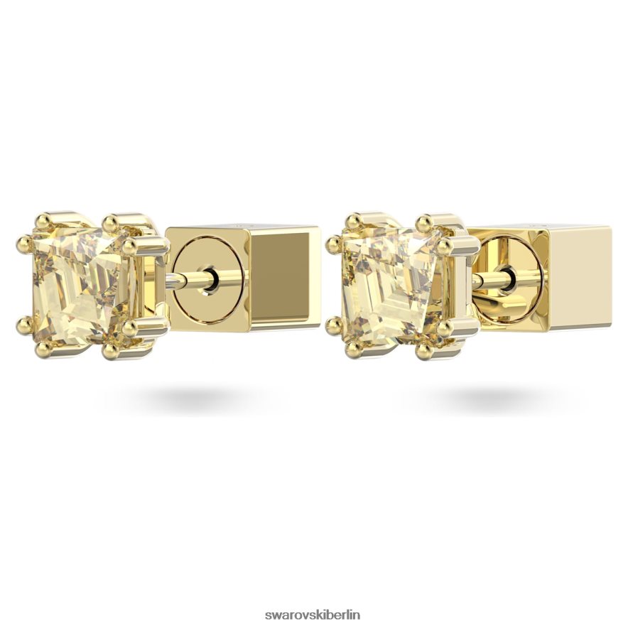 Swarovski Stilla-Ohrstecker quadratischer Schliff, gelb, vergoldet Schmuck HLT448681