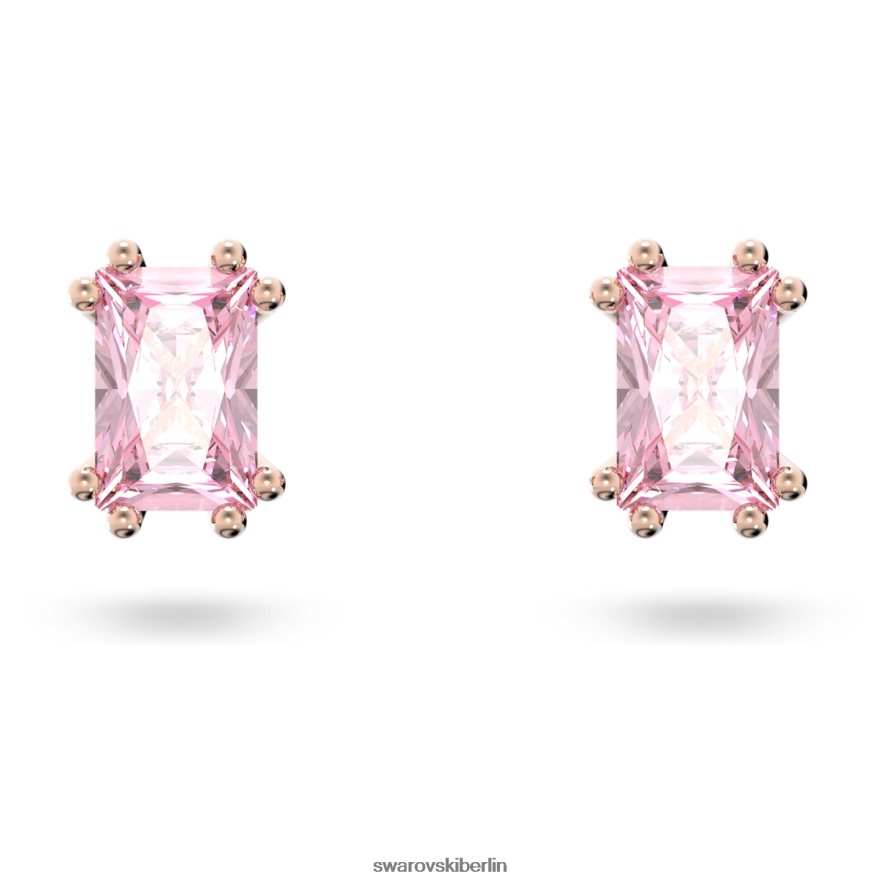 Swarovski Stilla-Ohrstecker rechteckiger Schliff, rosa, rosévergoldet Schmuck HLT448680