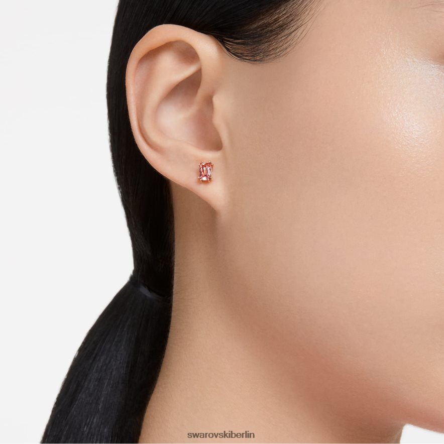 Swarovski Stilla-Ohrstecker rechteckiger Schliff, rosa, rosévergoldet Schmuck HLT448680