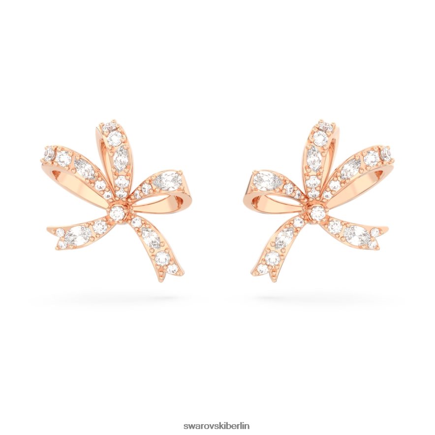 Swarovski Volta-Ohrstecker Schleife, weiß, rosévergoldet Schmuck HLT448720