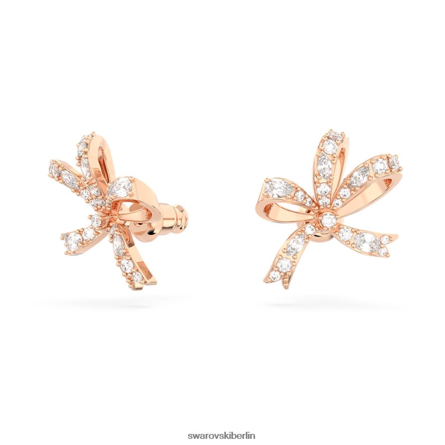 Swarovski Volta-Ohrstecker Schleife, weiß, rosévergoldet Schmuck HLT448720