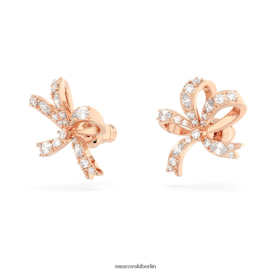 Swarovski Volta-Ohrstecker Schleife, weiß, rosévergoldet Schmuck HLT448720