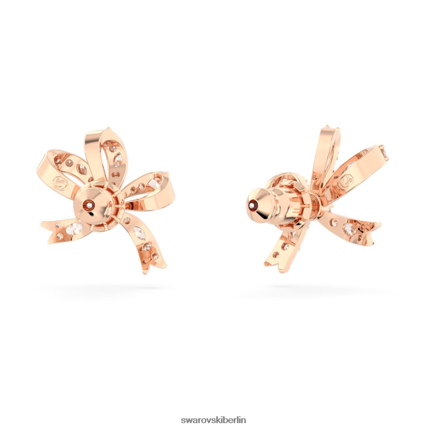 Swarovski Volta-Ohrstecker Schleife, weiß, rosévergoldet Schmuck HLT448720