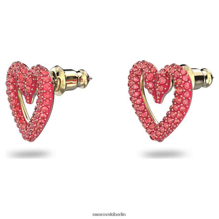Swarovski una Ohrstecker Herz, rot, vergoldet Schmuck HLT448699
