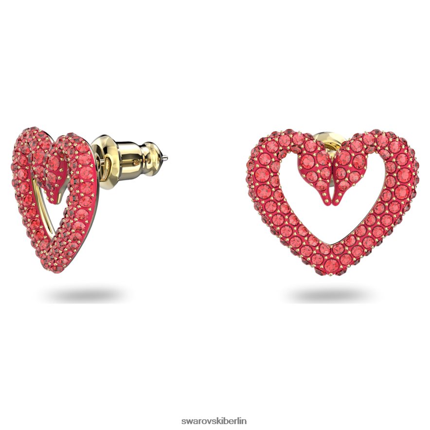 Swarovski una Ohrstecker Herz, rot, vergoldet Schmuck HLT448699