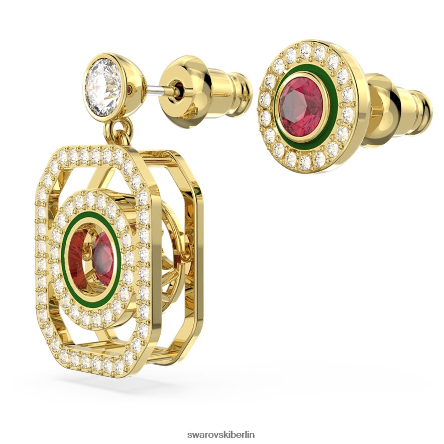 Swarovski Alea-Tropfenohrringe asymmetrisches Design, mehrfarbig, vergoldet Schmuck HLT448718
