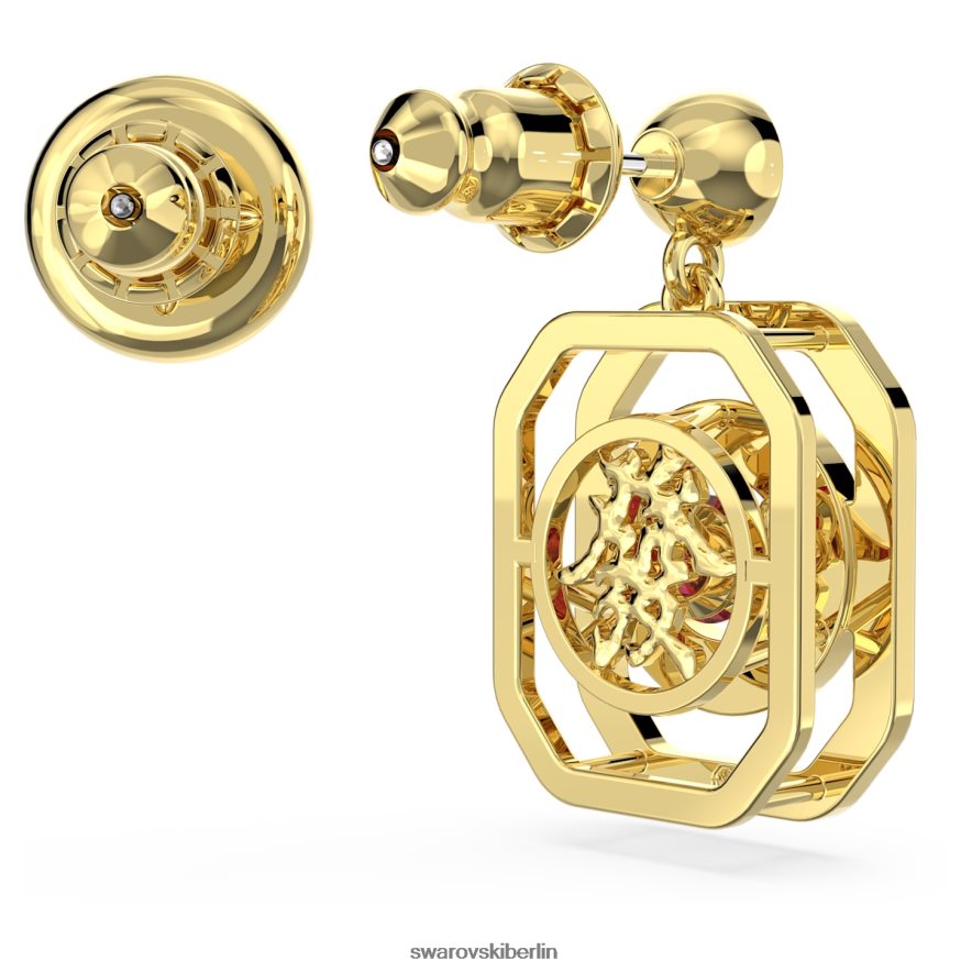 Swarovski Alea-Tropfenohrringe asymmetrisches Design, mehrfarbig, vergoldet Schmuck HLT448718