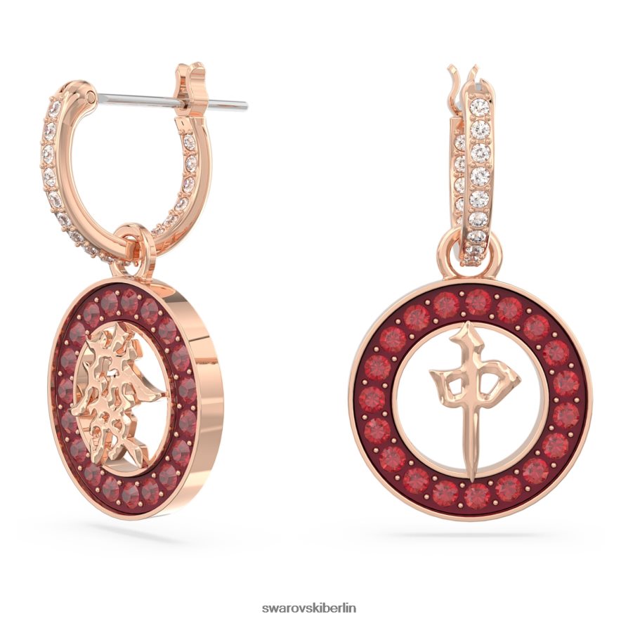 Swarovski Alea-Tropfenohrringe rot, rosévergoldet Schmuck HLT448818