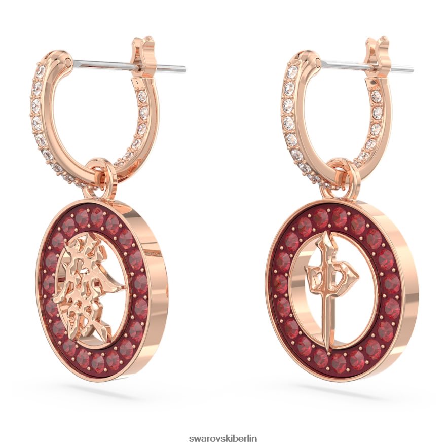 Swarovski Alea-Tropfenohrringe rot, rosévergoldet Schmuck HLT448818