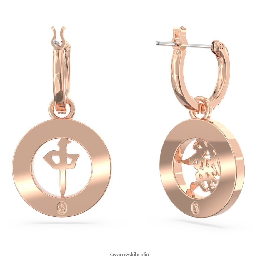 Swarovski Alea-Tropfenohrringe rot, rosévergoldet Schmuck HLT448818
