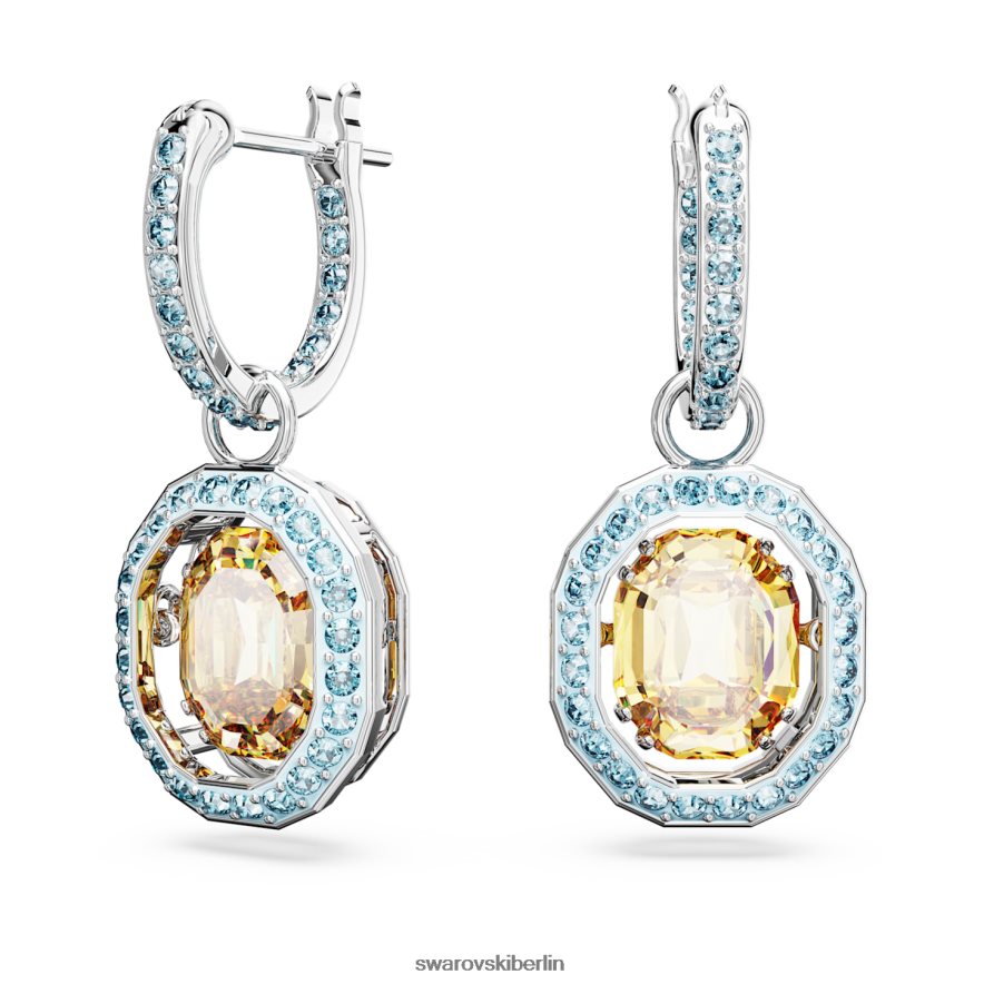Swarovski Chroma-Tropfenohrringe Achteckschliff, mehrfarbig, rhodiniert Schmuck HLT448767