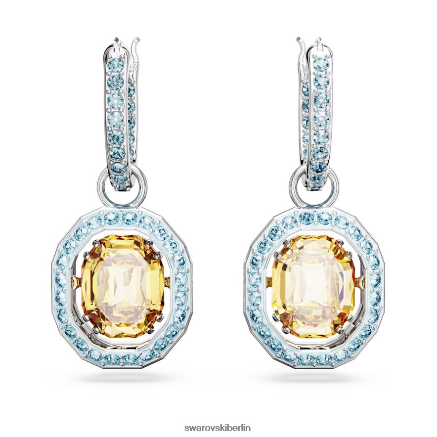 Swarovski Chroma-Tropfenohrringe Achteckschliff, mehrfarbig, rhodiniert Schmuck HLT448767