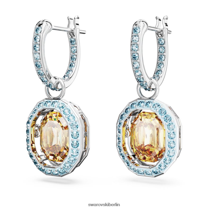 Swarovski Chroma-Tropfenohrringe Achteckschliff, mehrfarbig, rhodiniert Schmuck HLT448767