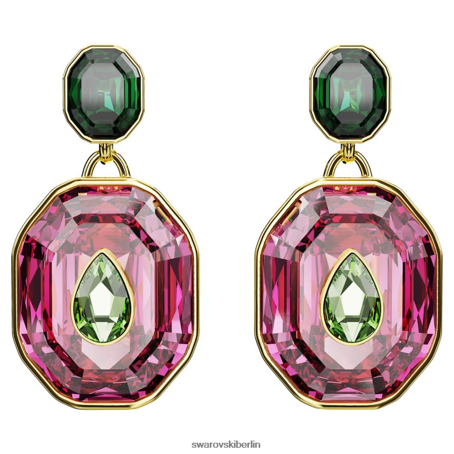 Swarovski Chroma-Tropfenohrringe Mischschliffe, mehrfarbig, vergoldet Schmuck HLT448853