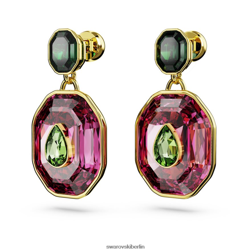 Swarovski Chroma-Tropfenohrringe Mischschliffe, mehrfarbig, vergoldet Schmuck HLT448853