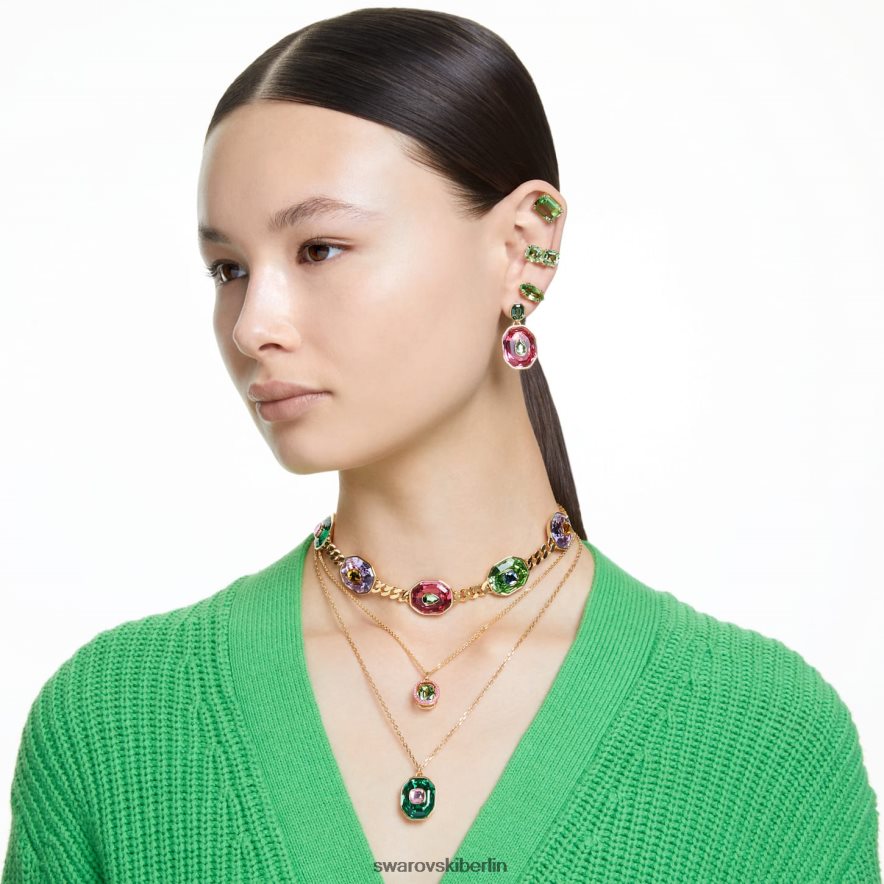 Swarovski Chroma-Tropfenohrringe Mischschliffe, mehrfarbig, vergoldet Schmuck HLT448853