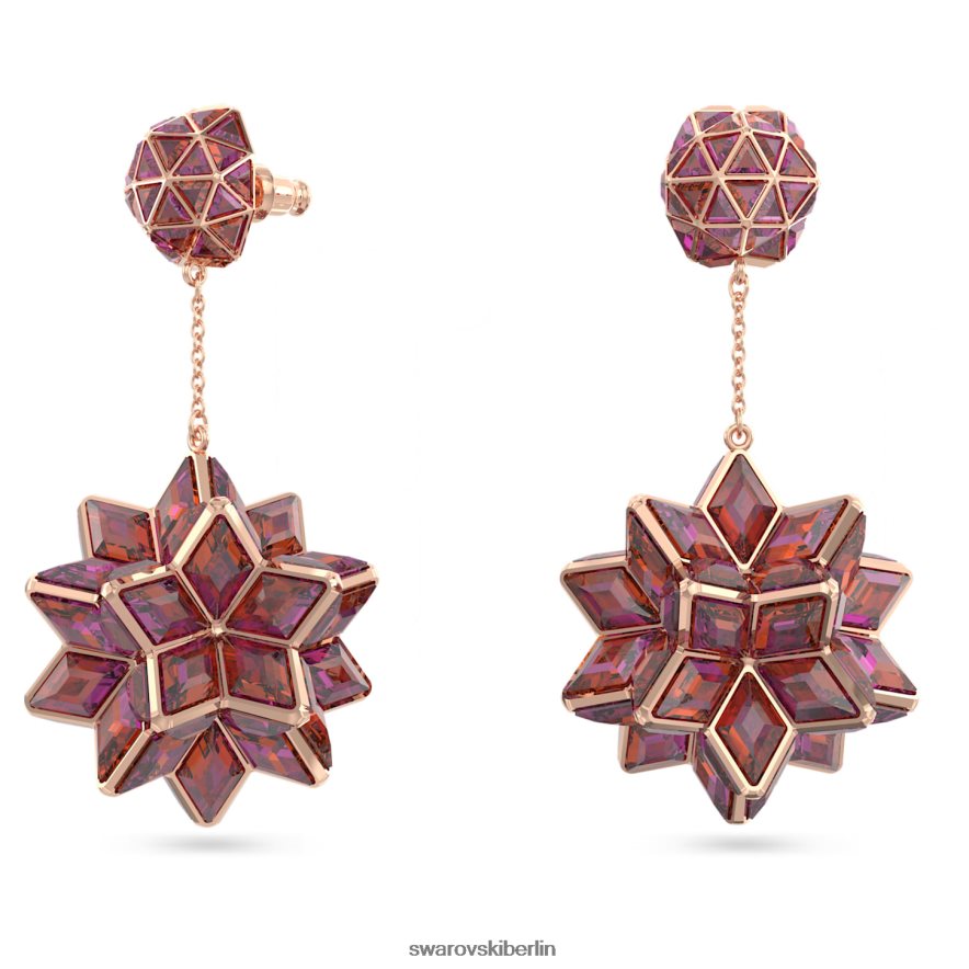 Swarovski Curiosa-Tropfenohrringe geometrischer Schliff, rosa, rosévergoldet Schmuck HLT448819