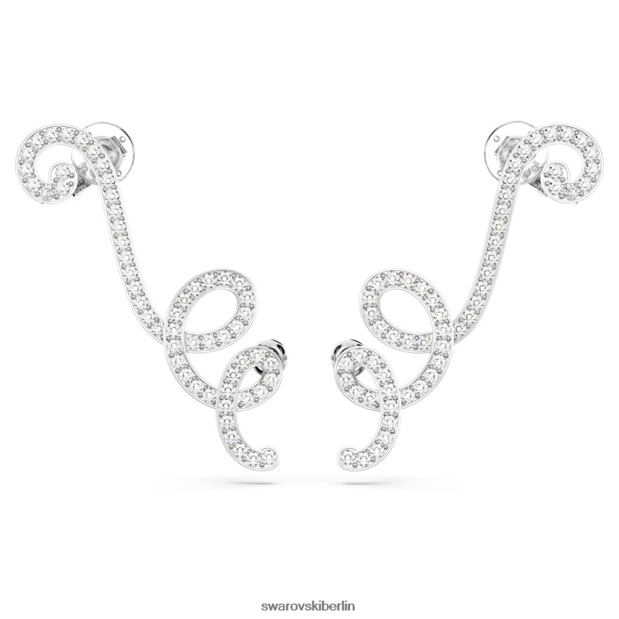 Swarovski Fluenta-Ohrhänger neu entzündete Kristalle, weiß, rhodiniert Schmuck HLT448859
