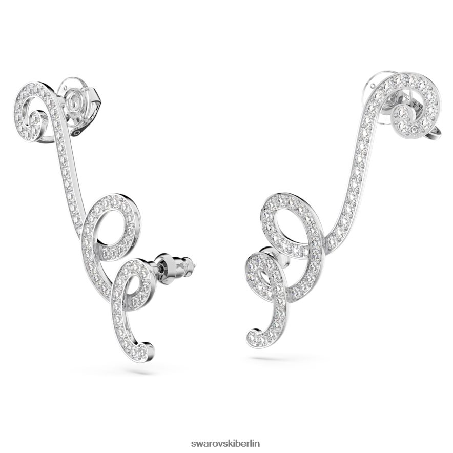 Swarovski Fluenta-Ohrhänger neu entzündete Kristalle, weiß, rhodiniert Schmuck HLT448859