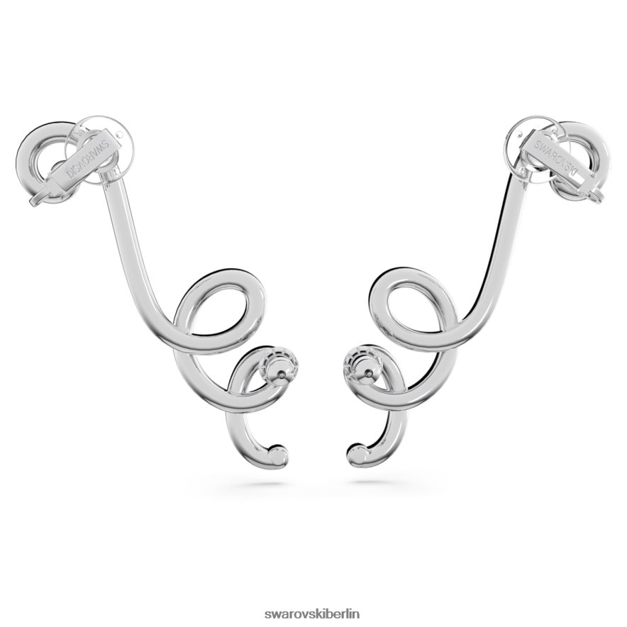 Swarovski Fluenta-Ohrhänger neu entzündete Kristalle, weiß, rhodiniert Schmuck HLT448859