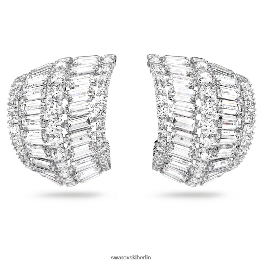 Swarovski Hyperbel-Tropfenohrringe Mischschliffe, weiß, rhodiniert Schmuck HLT448792