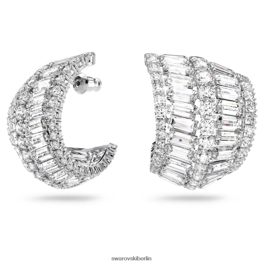 Swarovski Hyperbel-Tropfenohrringe Mischschliffe, weiß, rhodiniert Schmuck HLT448792