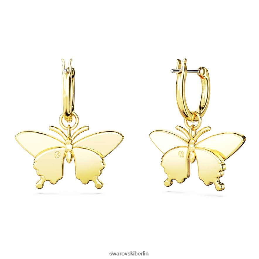 Swarovski Idyllische Tropfenohrringe Schmetterling, mehrfarbig, vergoldet Schmuck HLT448824