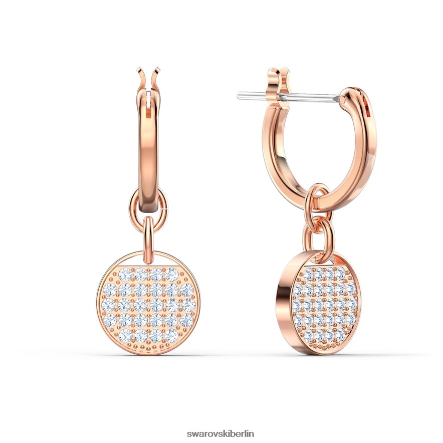 Swarovski Ingwer-Ohrringe weiß, rosévergoldet Schmuck HLT448822