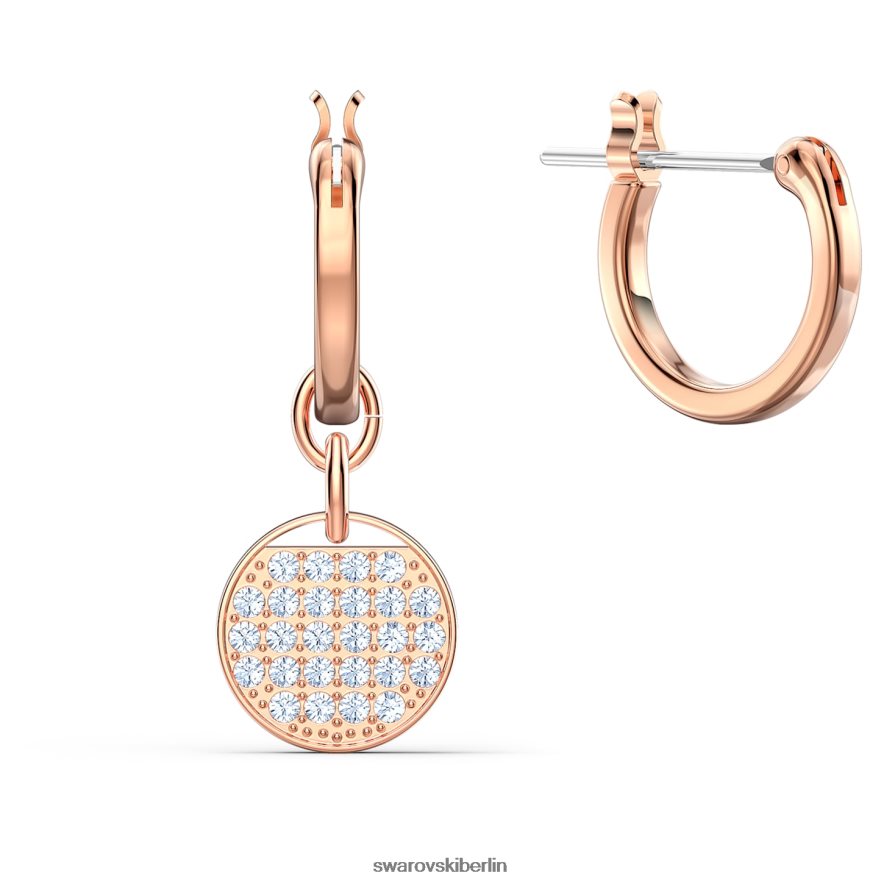 Swarovski Ingwer-Ohrringe weiß, rosévergoldet Schmuck HLT448822