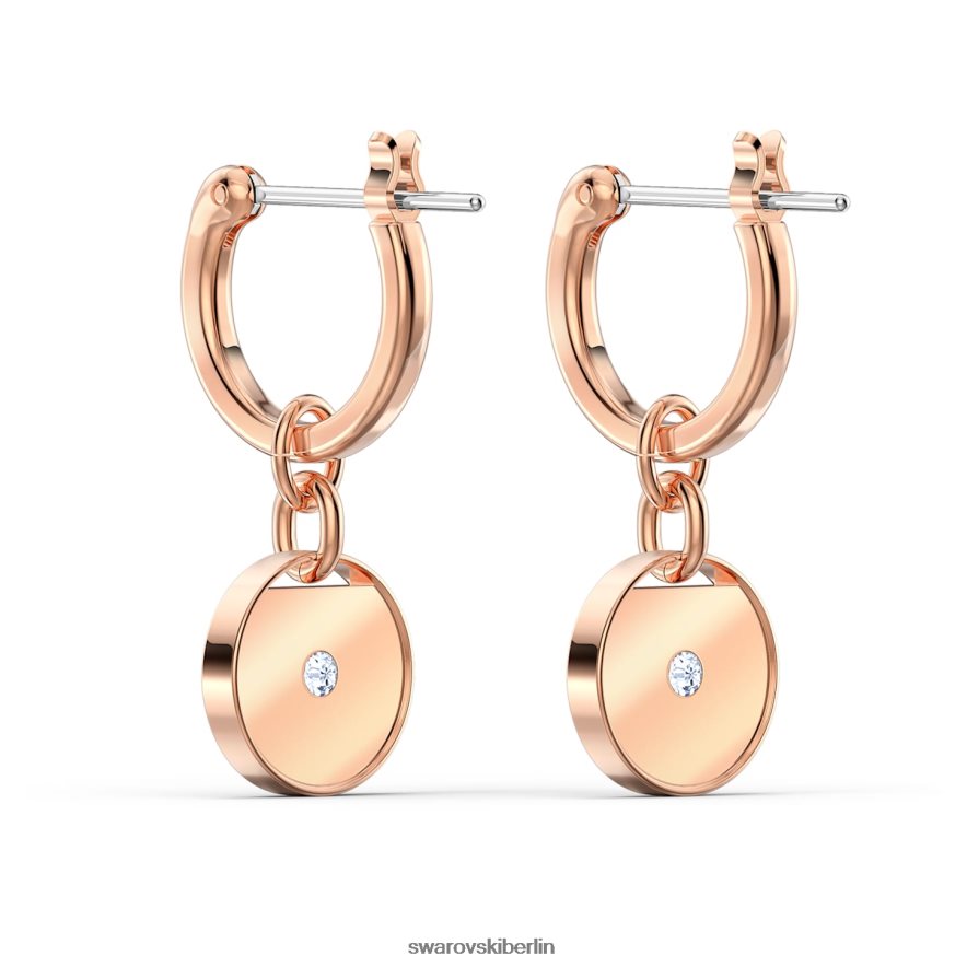 Swarovski Ingwer-Ohrringe weiß, rosévergoldet Schmuck HLT448822