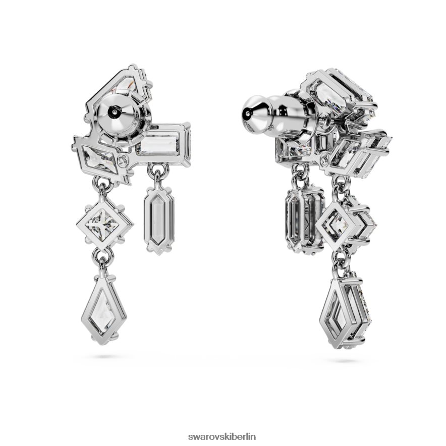 Swarovski Mesmera-Tropfenohrringe Mischschliffe, weiß, rhodiniert Schmuck HLT448827