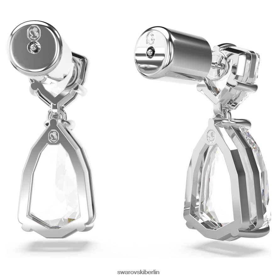 Swarovski Mesmera-Tropfenohrringe Mischschliffe, weiß, rhodiniert Schmuck HLT448833