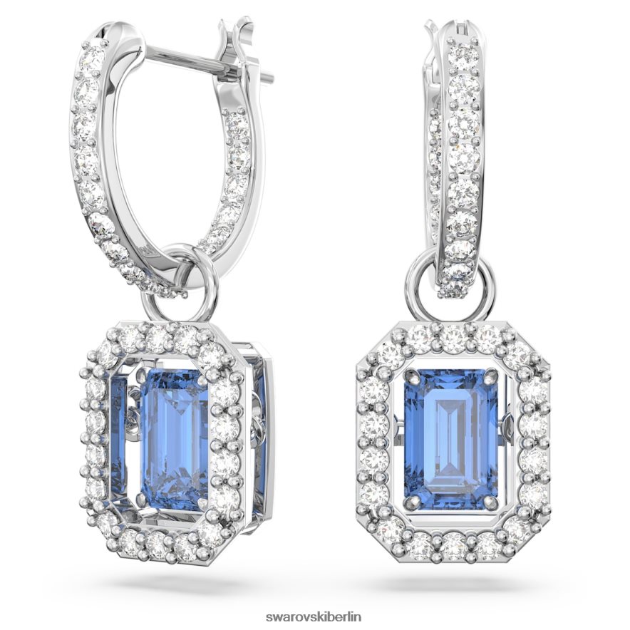 Swarovski Millenia-Ohrringe Achteckschliff, blau, rhodiniert Schmuck HLT448802