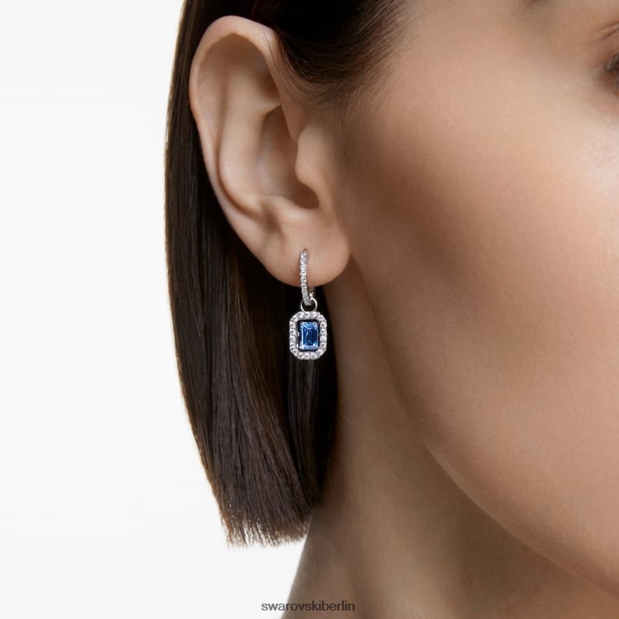 Swarovski Millenia-Ohrringe Achteckschliff, blau, rhodiniert Schmuck HLT448802