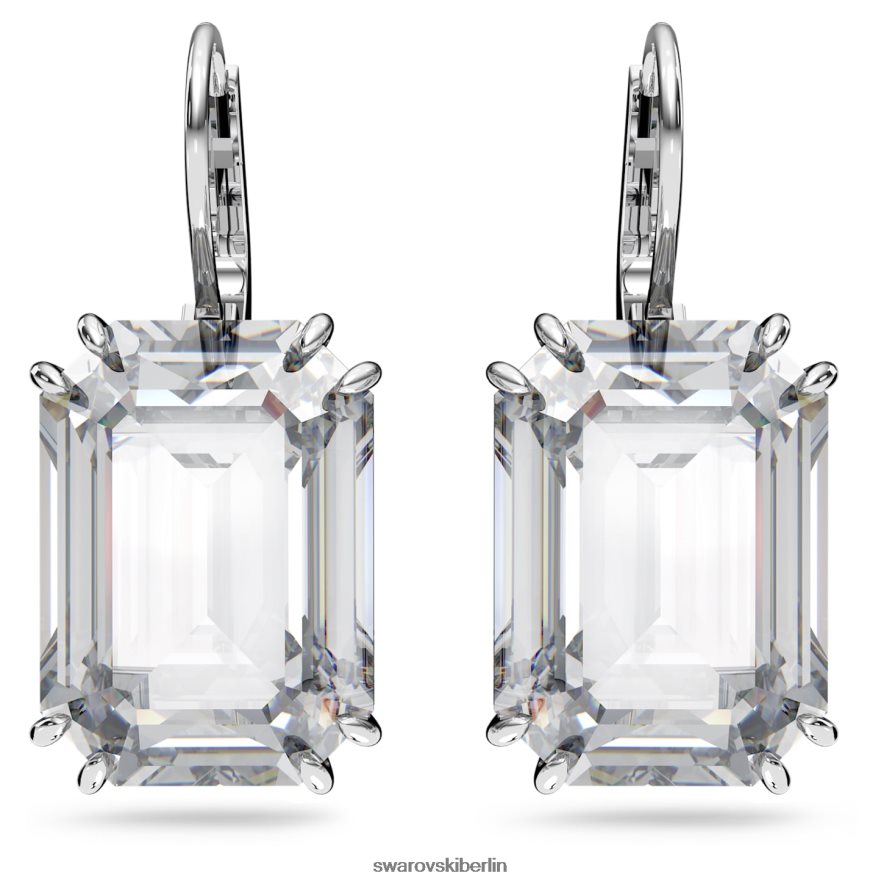 Swarovski Millenia-Ohrringe Achteckschliff, weiß, rhodiniert Schmuck HLT448759