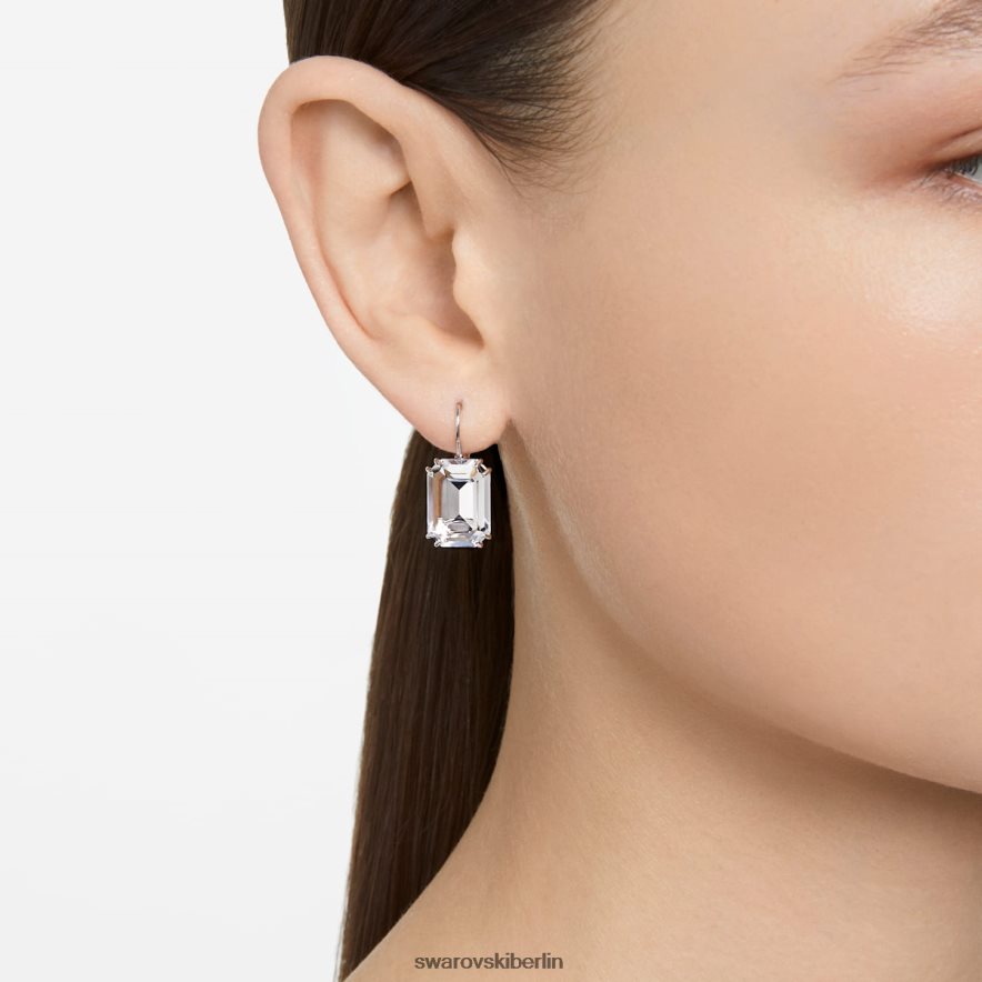 Swarovski Millenia-Ohrringe Achteckschliff, weiß, rhodiniert Schmuck HLT448759