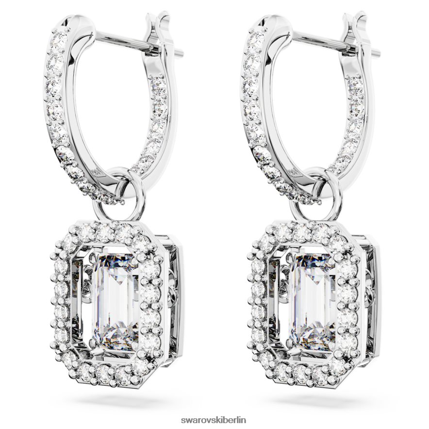 Swarovski Millenia-Ohrringe Achteckschliff, weiß, rhodiniert Schmuck HLT448775