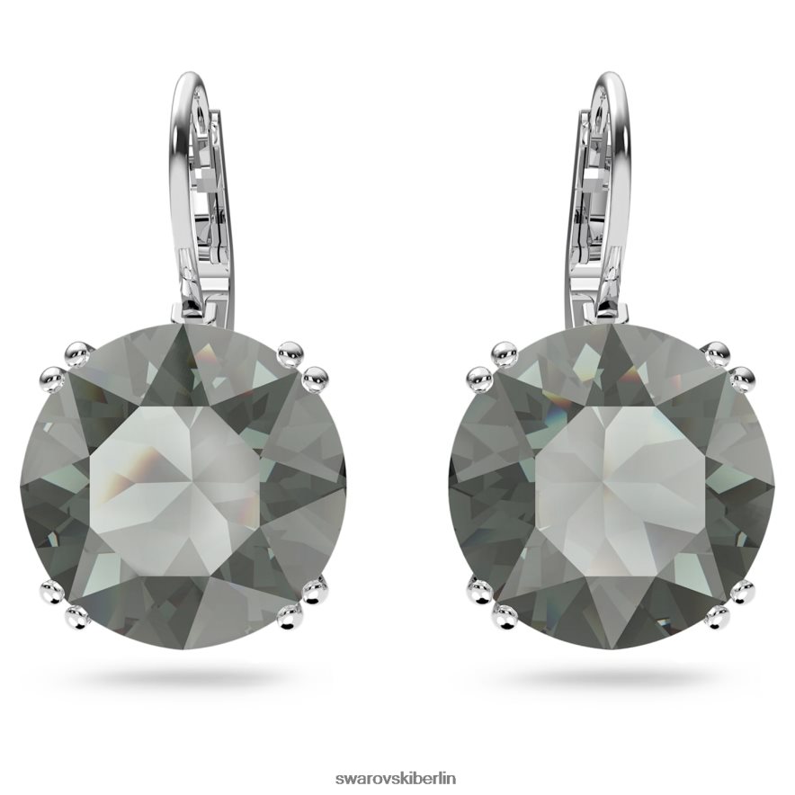 Swarovski Millenia-Ohrringe Rundschliff, schwarz, rhodiniert Schmuck HLT448770