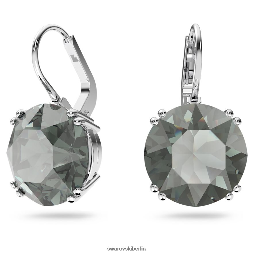 Swarovski Millenia-Ohrringe Rundschliff, schwarz, rhodiniert Schmuck HLT448770