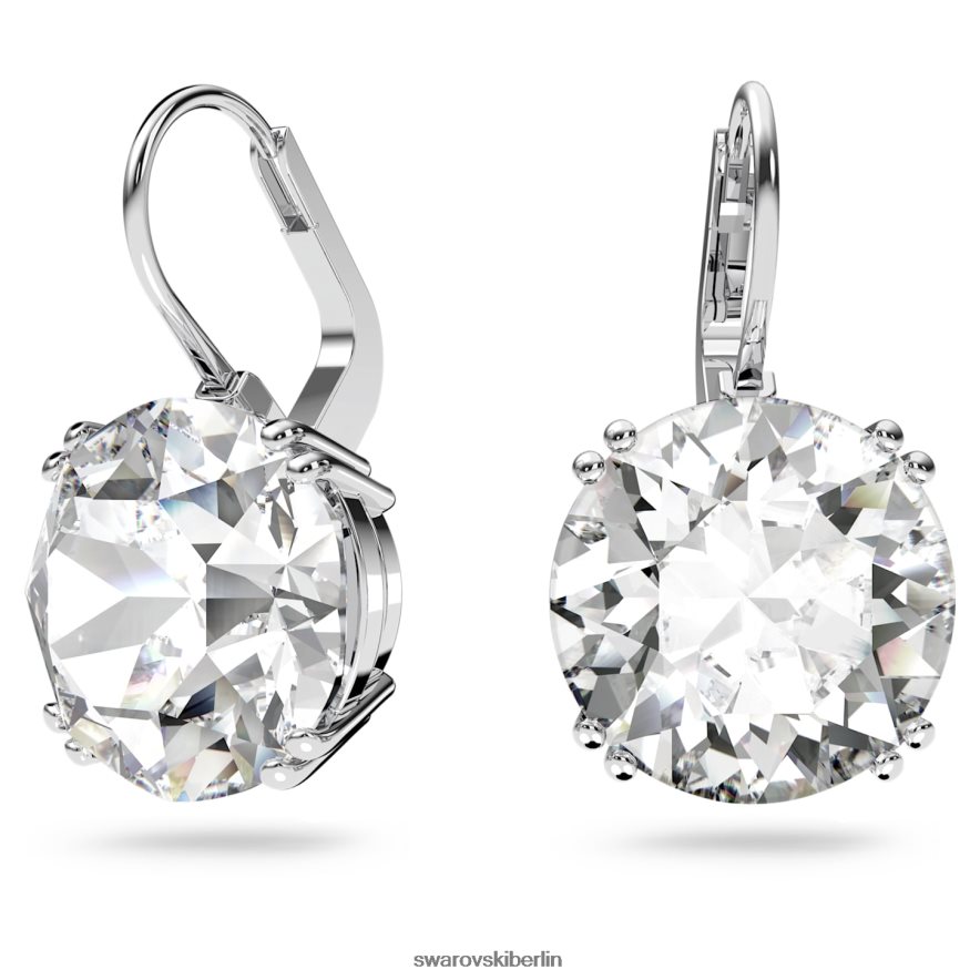 Swarovski Millenia-Ohrringe Rundschliff, weiß, rhodiniert Schmuck HLT448796