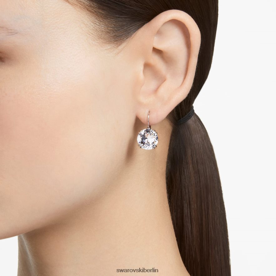 Swarovski Millenia-Ohrringe Rundschliff, weiß, rhodiniert Schmuck HLT448796
