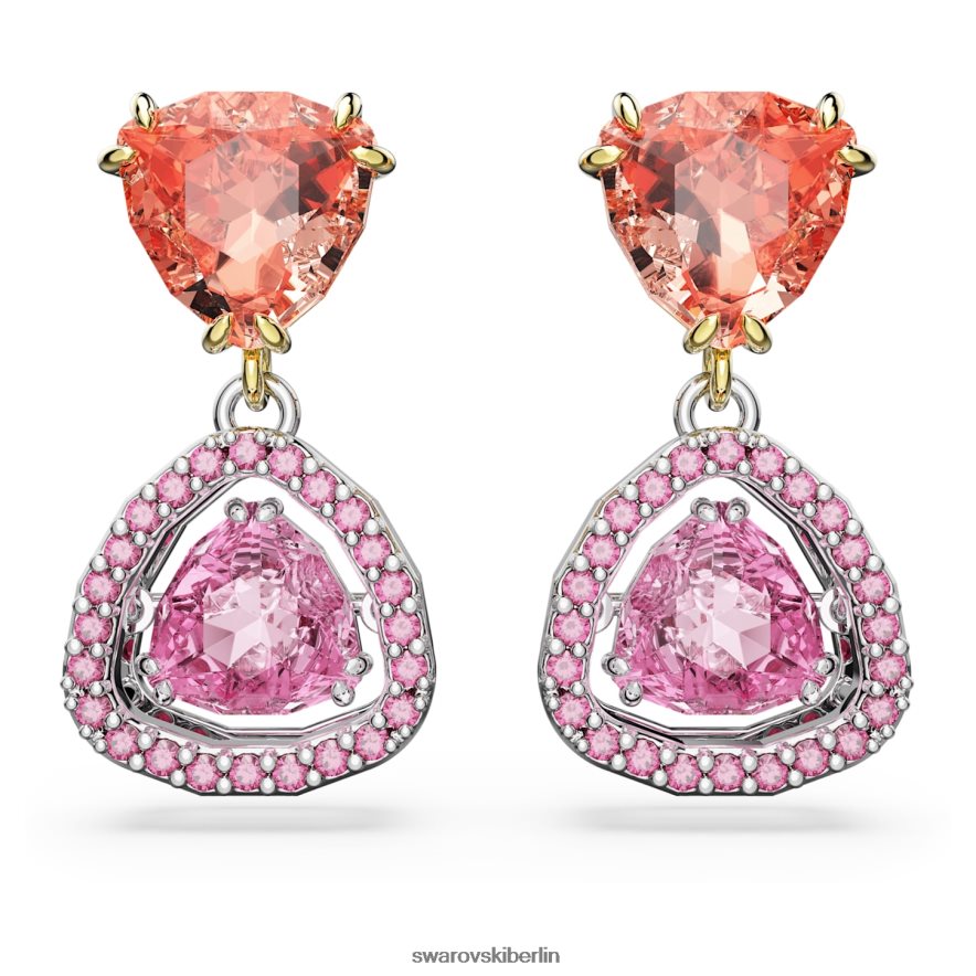 Swarovski Millenia-Ohrringe Trilliantschliff, mehrfarbig, gemischte Metalloberfläche Schmuck HLT448840