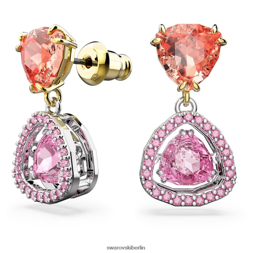 Swarovski Millenia-Ohrringe Trilliantschliff, mehrfarbig, gemischte Metalloberfläche Schmuck HLT448840