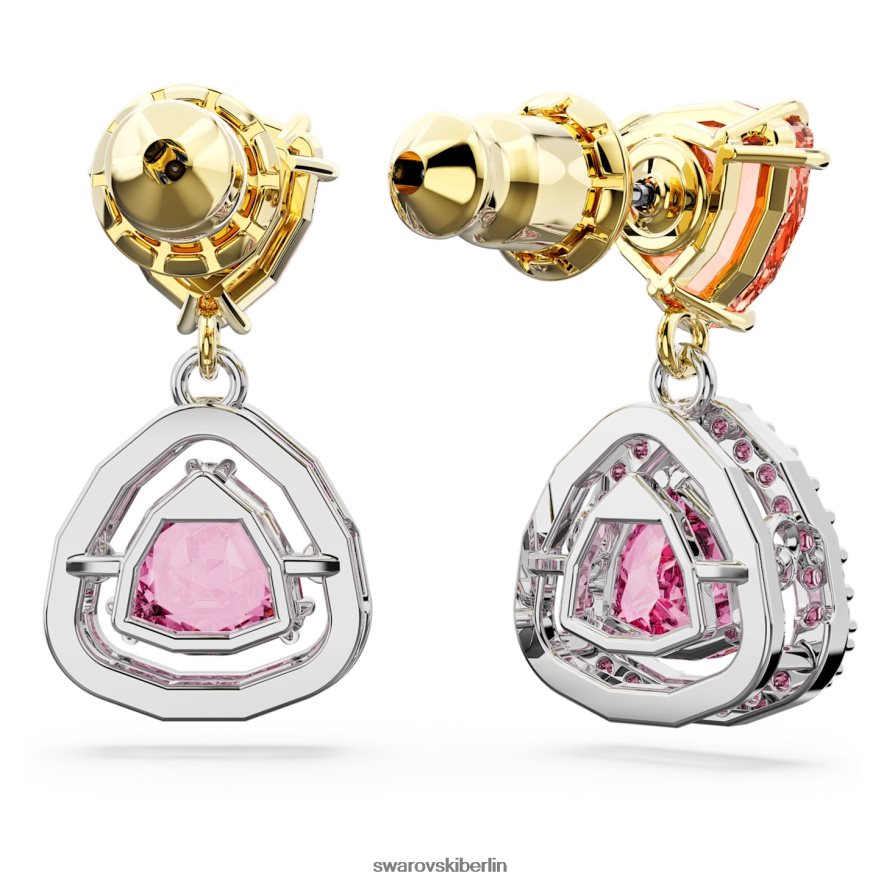 Swarovski Millenia-Ohrringe Trilliantschliff, mehrfarbig, gemischte Metalloberfläche Schmuck HLT448840