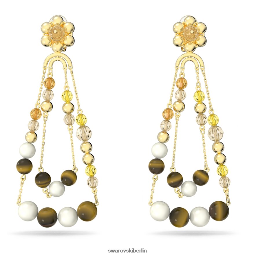 Swarovski Somnia-Tropfenohrringe Kronleuchter, mehrfarbig, vergoldet Schmuck HLT448823