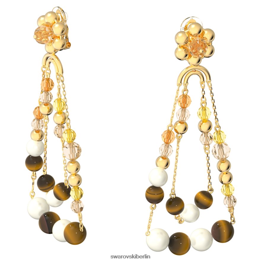 Swarovski Somnia-Tropfenohrringe Kronleuchter, mehrfarbig, vergoldet Schmuck HLT448823