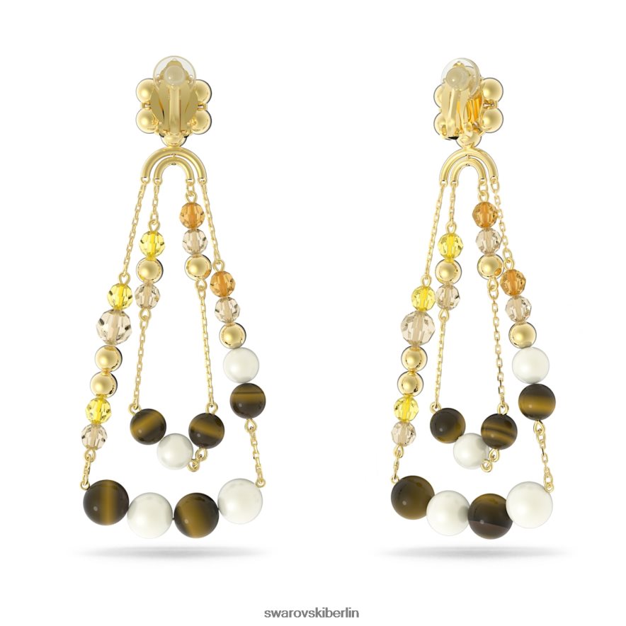Swarovski Somnia-Tropfenohrringe Kronleuchter, mehrfarbig, vergoldet Schmuck HLT448823