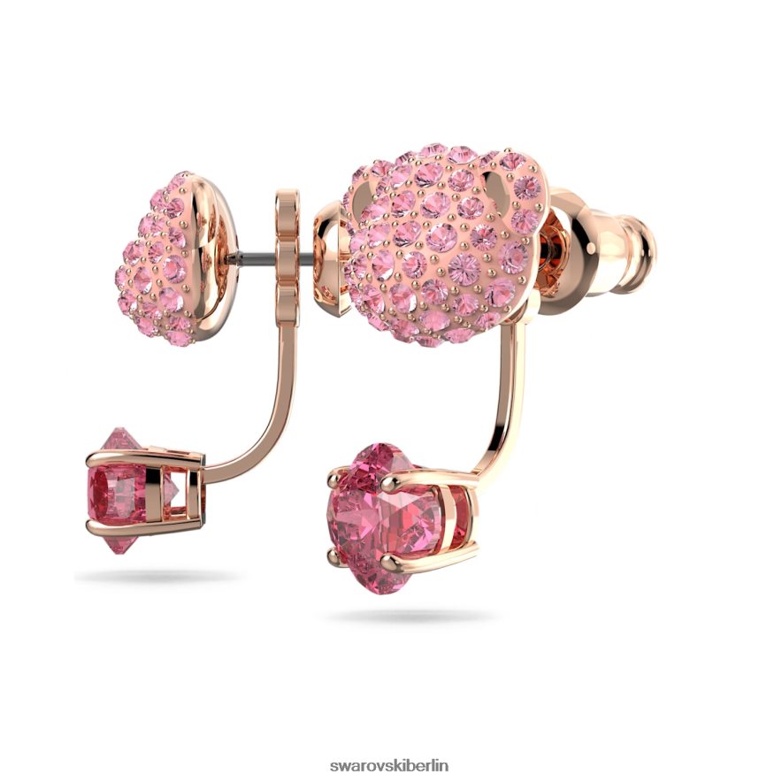 Swarovski Teddy-Ohrring-Jacken Bär, rosa, rosévergoldet Schmuck HLT448857