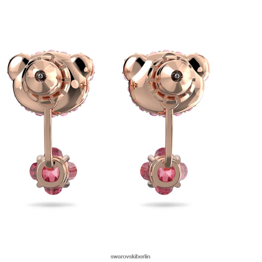 Swarovski Teddy-Ohrring-Jacken Bär, rosa, rosévergoldet Schmuck HLT448857