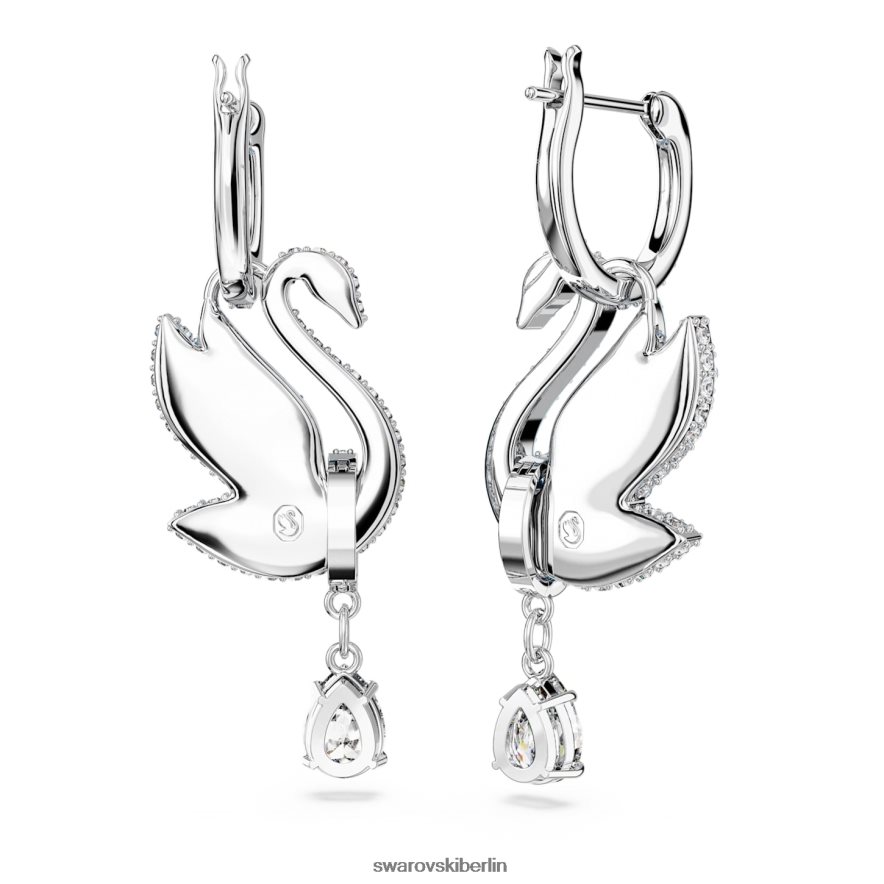 Swarovski kultige Schwanenohrringe Schwan, blau, rhodiniert Schmuck HLT448835